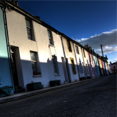 A row of houses horizontal