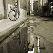 The bike and the puddle